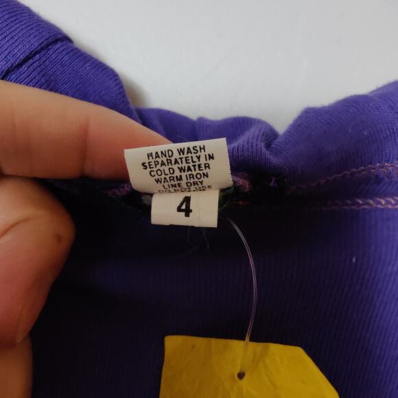 NWT Monkey Temple Himalayan Traditions Sz 4 (S) Purple Pointy Hooded Tunic Shirt - Picture 7 of 10